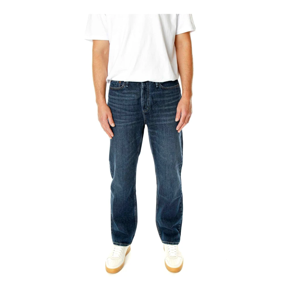 Denham Relaxed Fit Mid Waist Jeans Blue Heren