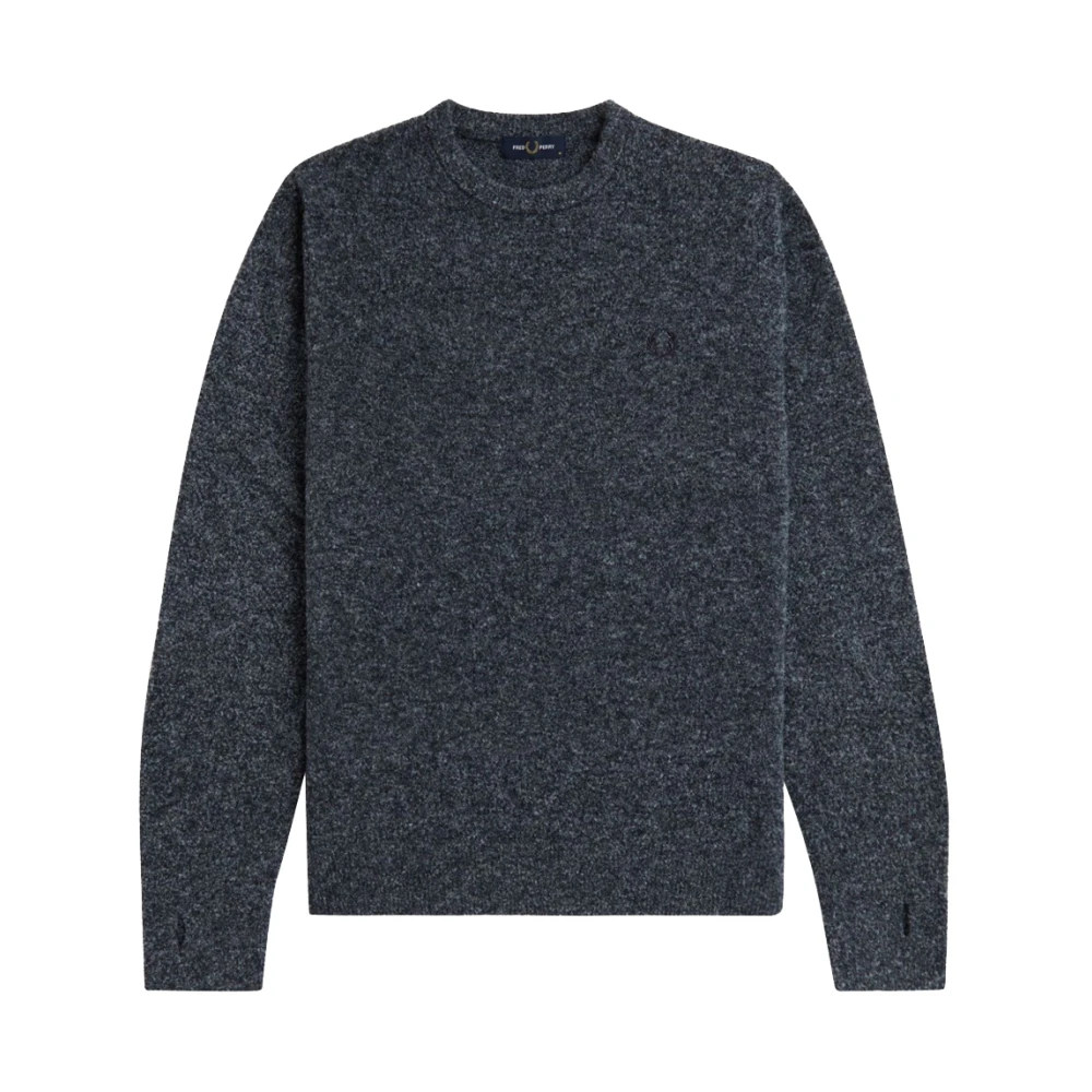 Fred Perry Blauwe Boucle Crew Neck Sweater Blue Heren