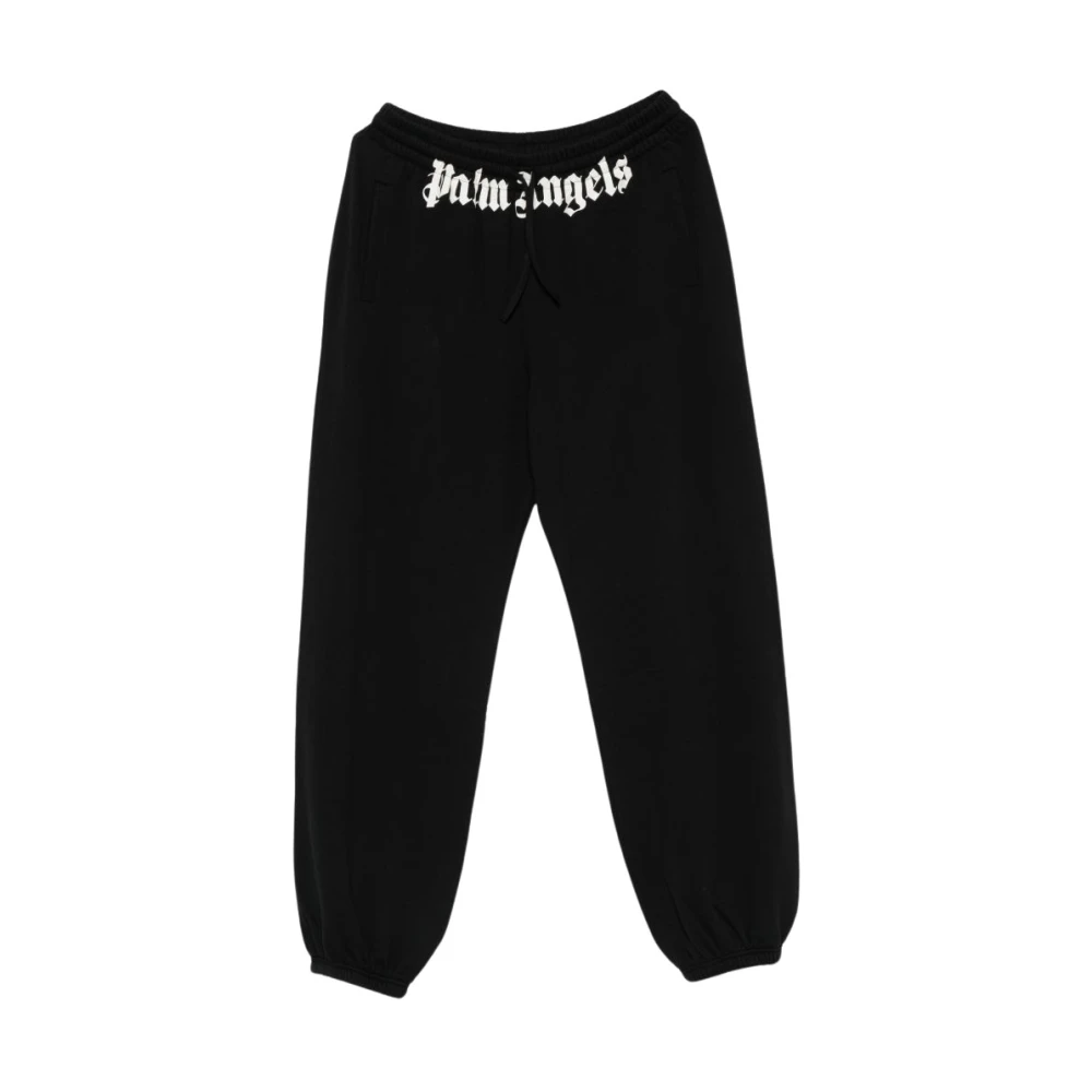 Palm Angels Uomo Nero - Felpa Con Logo Ricamato Classico - Trousers - S