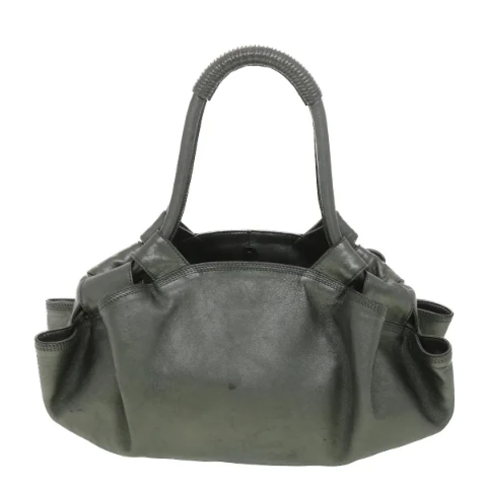 Loewe Pre-owned Leather shoulder-bags Gray Dames