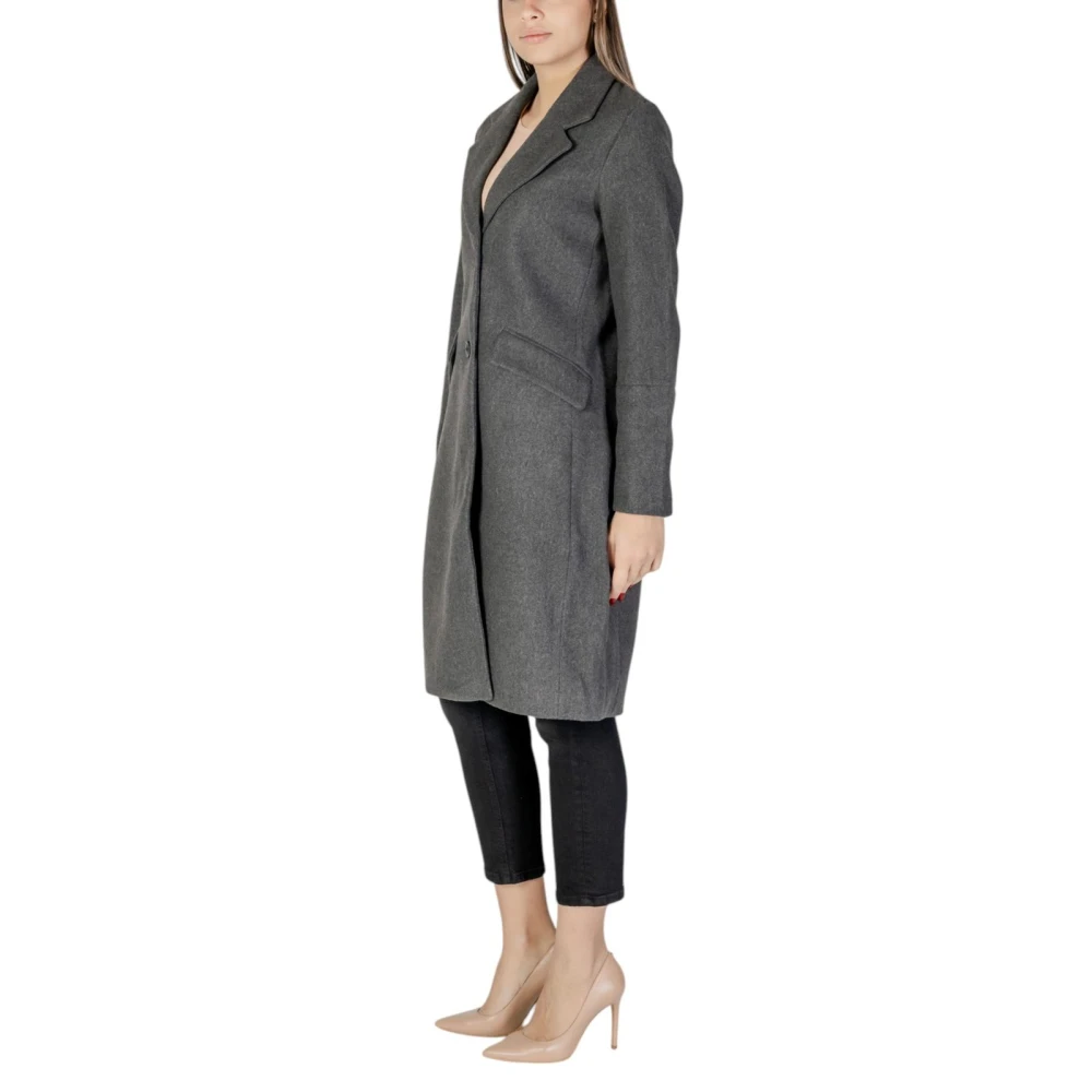 Vero Moda Grijze V-hals Overjas voor Vrouwen Gray Dames