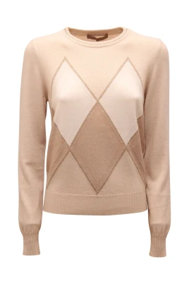 Cashmere Rombi Lurex Girocollo