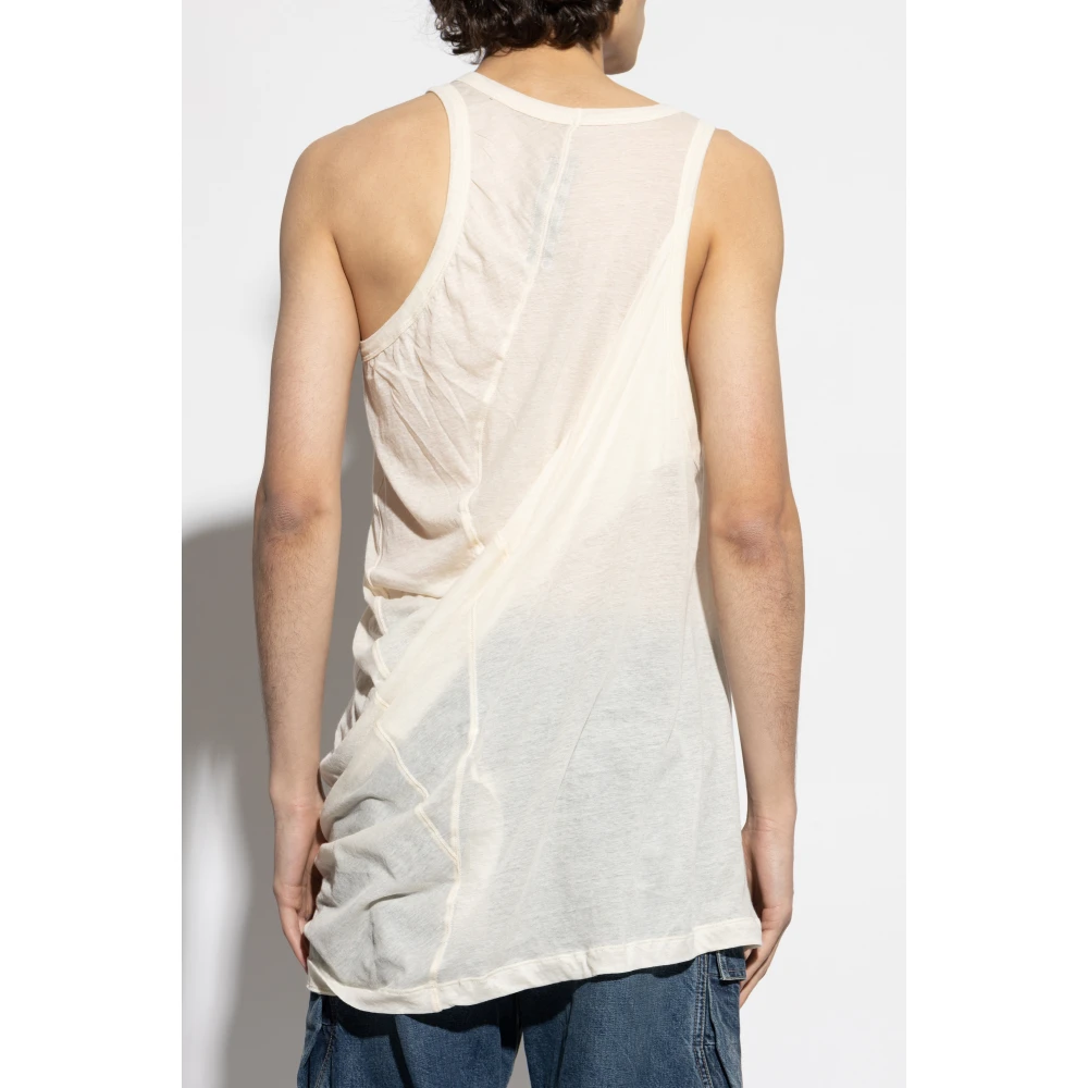 Rick Owens Anthem Tank Unstable Cotton Beige Heren