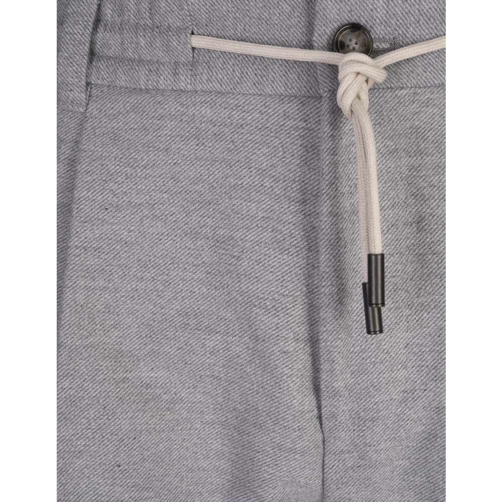 Hugo Boss Grijze Tapered Katoenen Broek Gray Heren