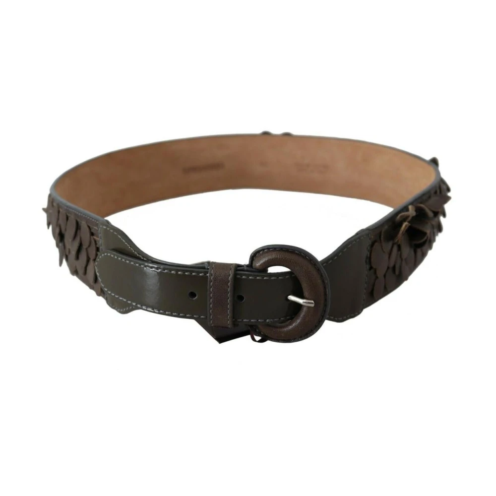 Ermanno Scervino Women's Brown Leather Fringed Belt