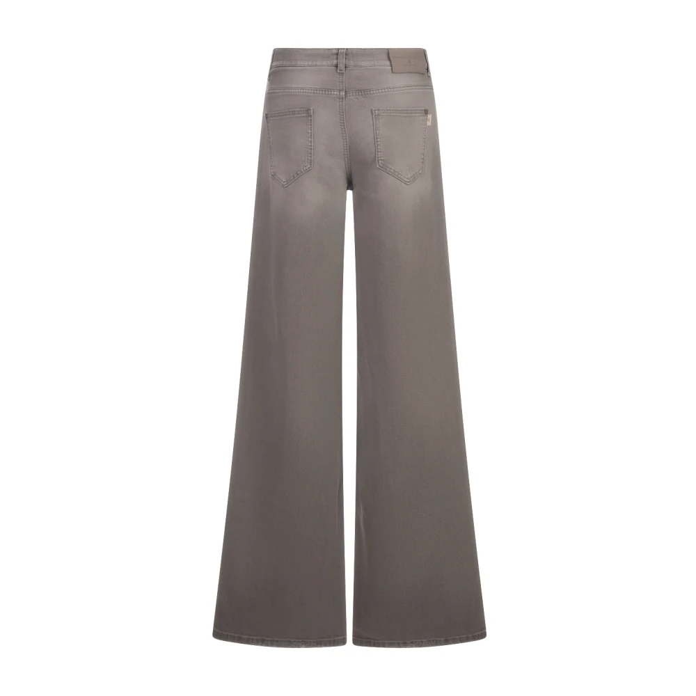 Ermanno Scervino Grijze Wide-Leg Denim Jeans Gray Dames