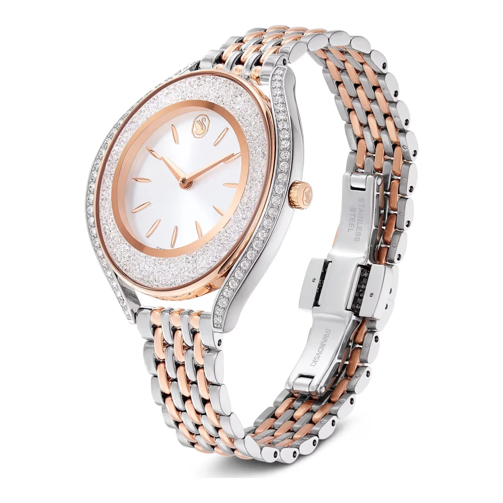 Swarovski Crystalline Aura Uhr, Schweizer Produktion, Metallarmband, Metallmix Roséfarben - Bild 3
