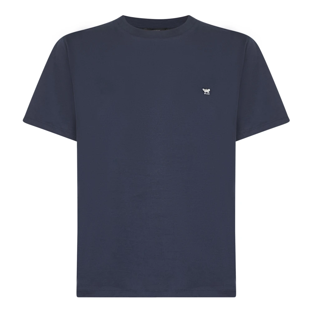 Weekend Max Mara Women's Blue Cotton T-Shirts With Butterfly Logo