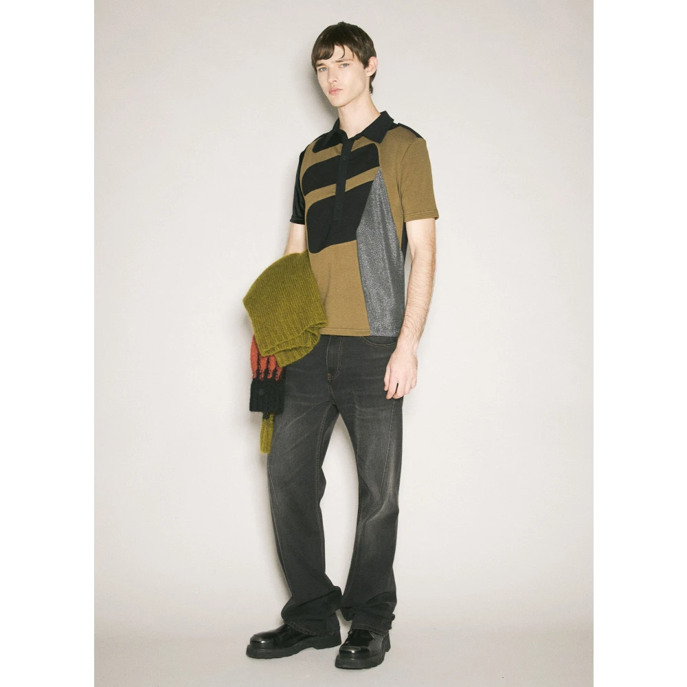 GmbH Patchwork Polo Shirt Green Heren