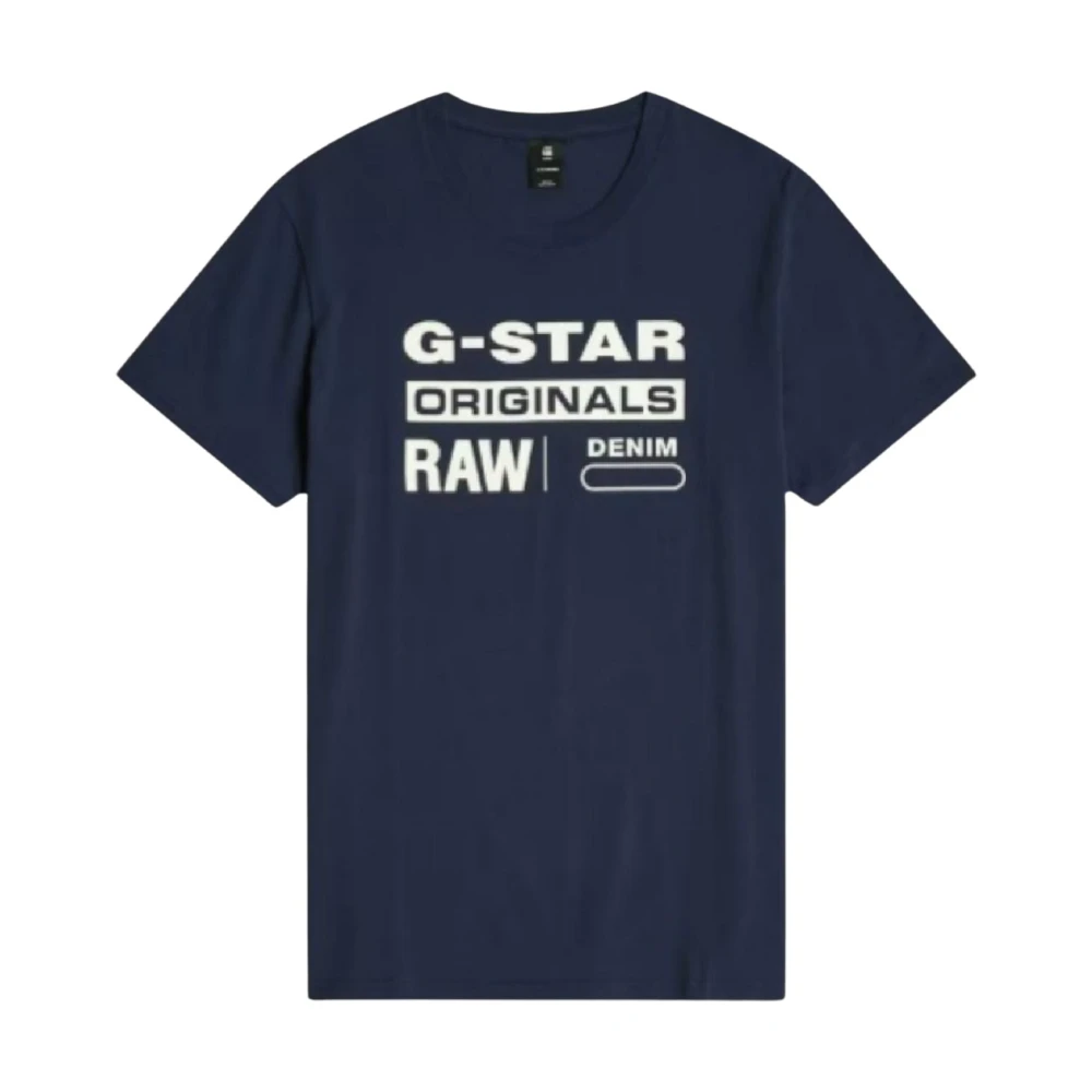 G-Star Blue Graphic 8 T-Shirt - Male - T-Shirts - L - Tops