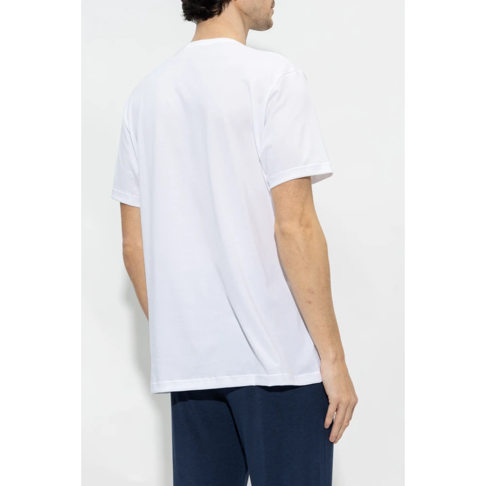Hanro Katoenen T-shirt White Heren