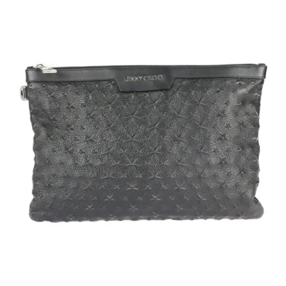 Jimmy Choo Pre-owned Leather clutches Black Dames