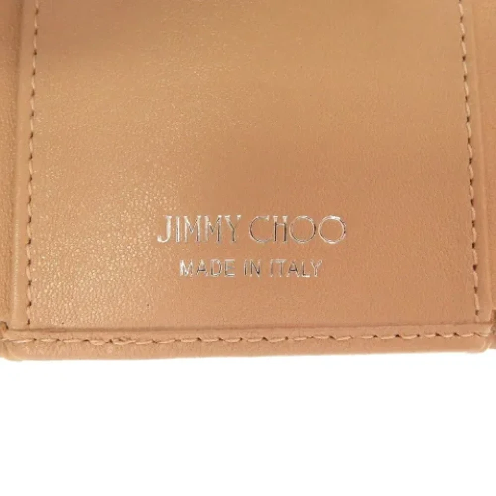 Jimmy Choo Pre-owned Leather wallets Beige Dames
