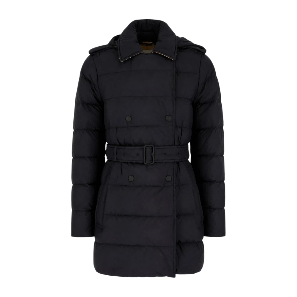 Burberry - Abrigo De Plumas - Coats - Mujer - Negro - S
