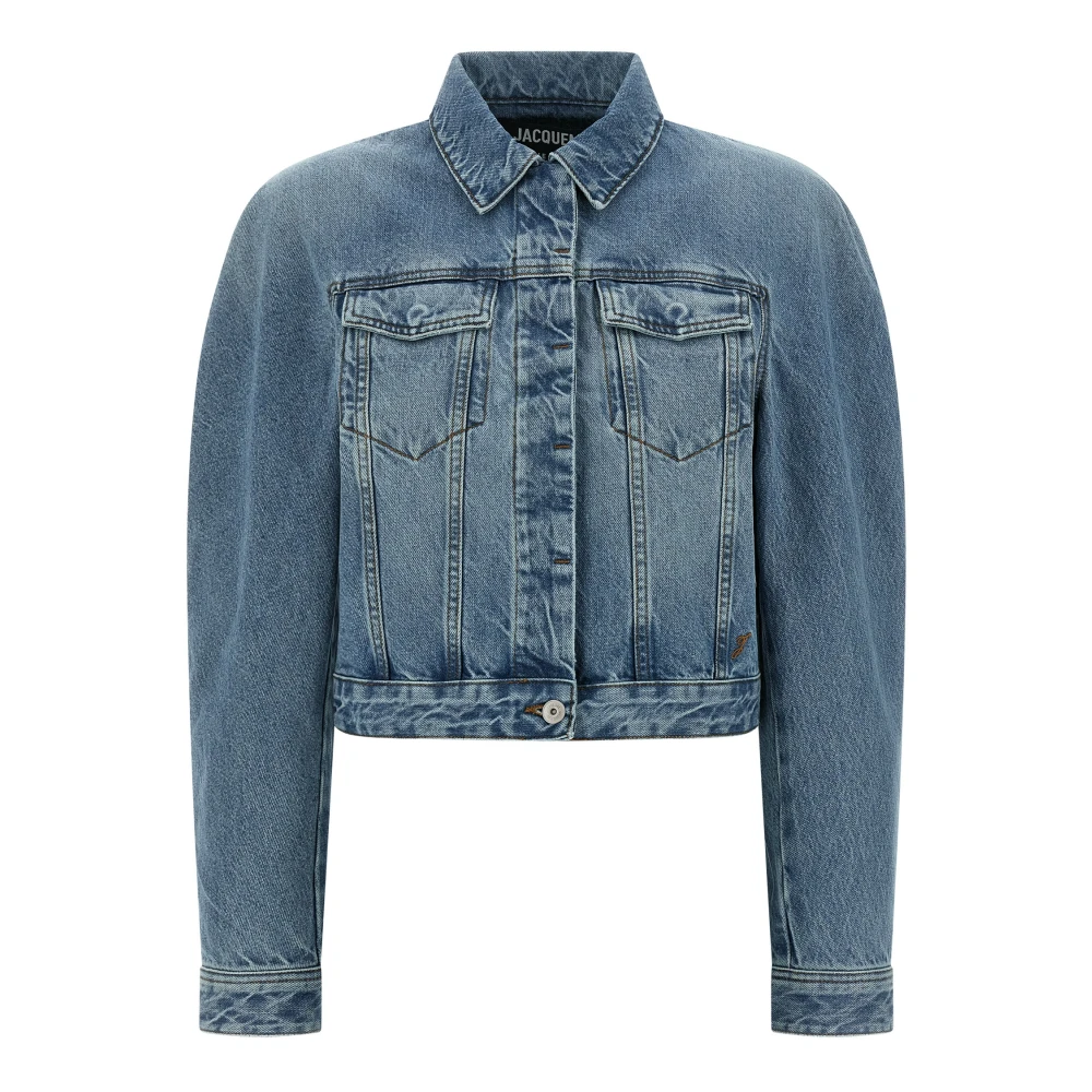 Jacquemus Blue Ovalo De-Nîmes Denim Jacket - Female - Denim Jackets - 2XS - Jackets
