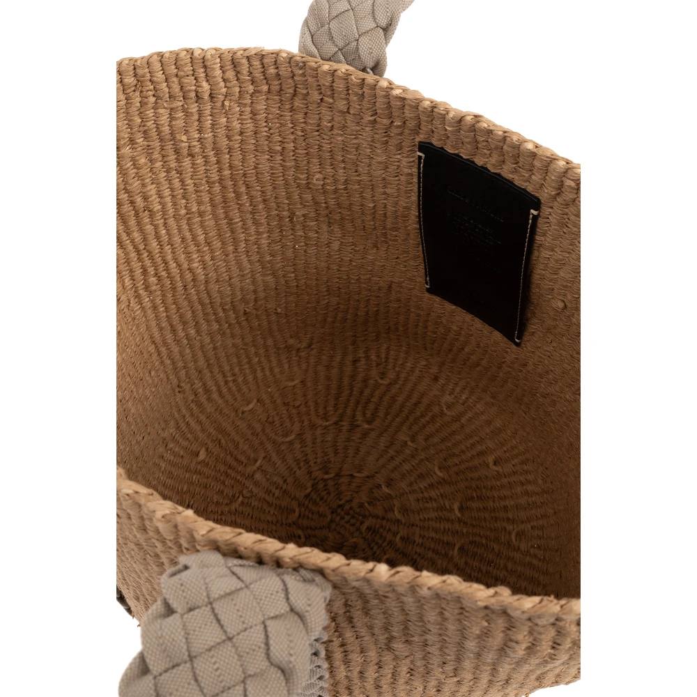 Chloé Handgeweven Beige Mandtas met Leren Afwerking Beige Dames