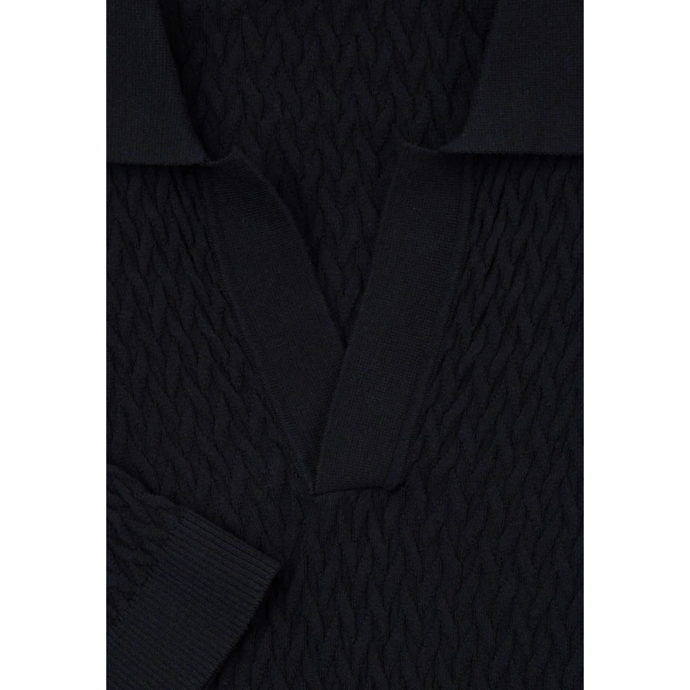 Paolo Pecora Zwarte katoenen T-shirt met diagonaal motief Black Heren