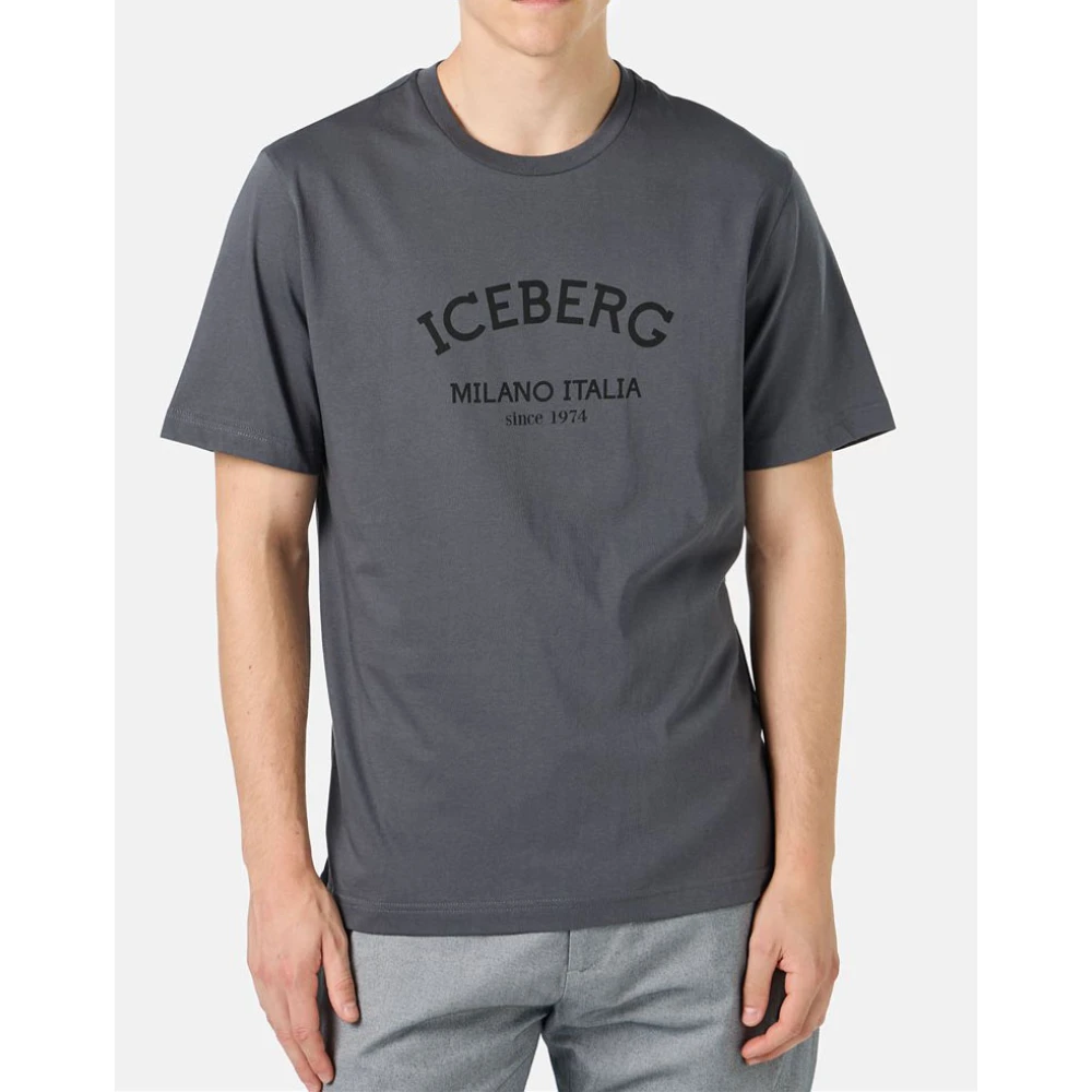 Iceberg T-shirt met ijsberglogo Gray Heren