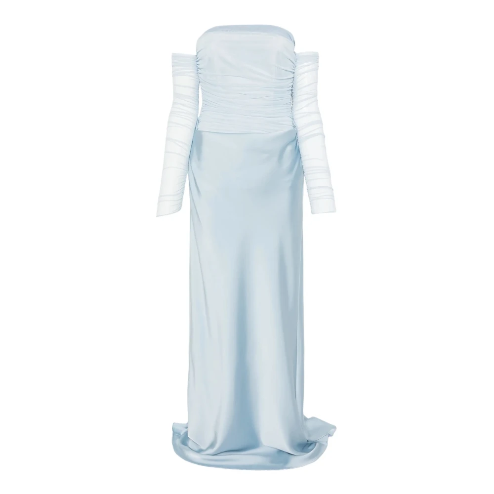 Rotate Birger Christensen Long Dress - Female - Gowns - Blue - L - Dresses