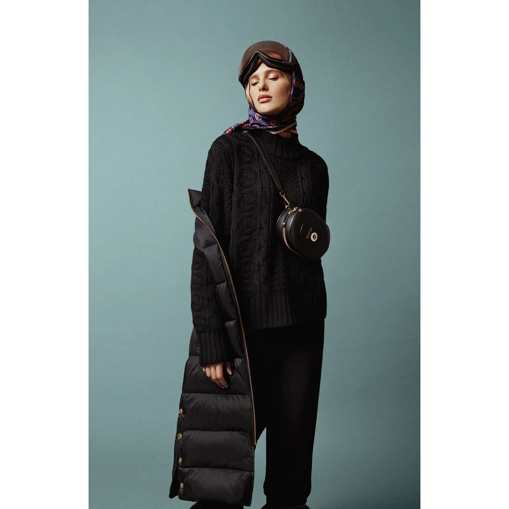 Busnel Veloursbroek voor de winter Black Dames