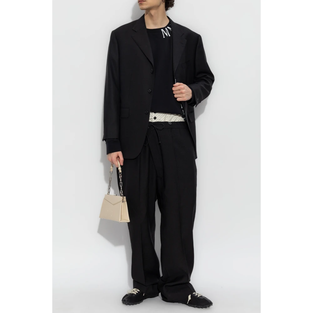MM6 Maison Margiela Lange mouwen T-shirt Black Heren