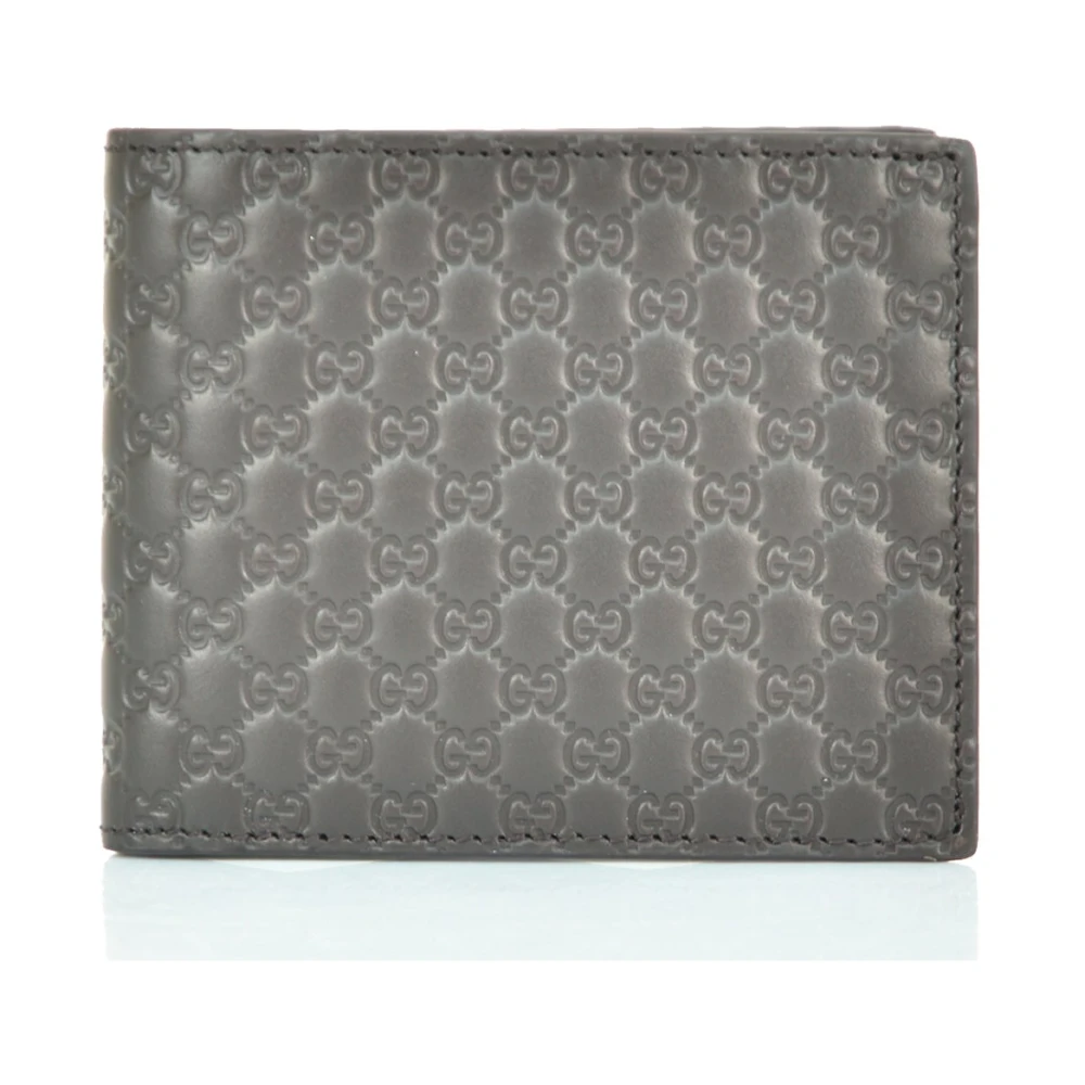 Gucci Bruine leren bifold portemonnee horizontaal model Brown Heren