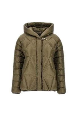 Piumino Argyle Degradé con Cappuccio