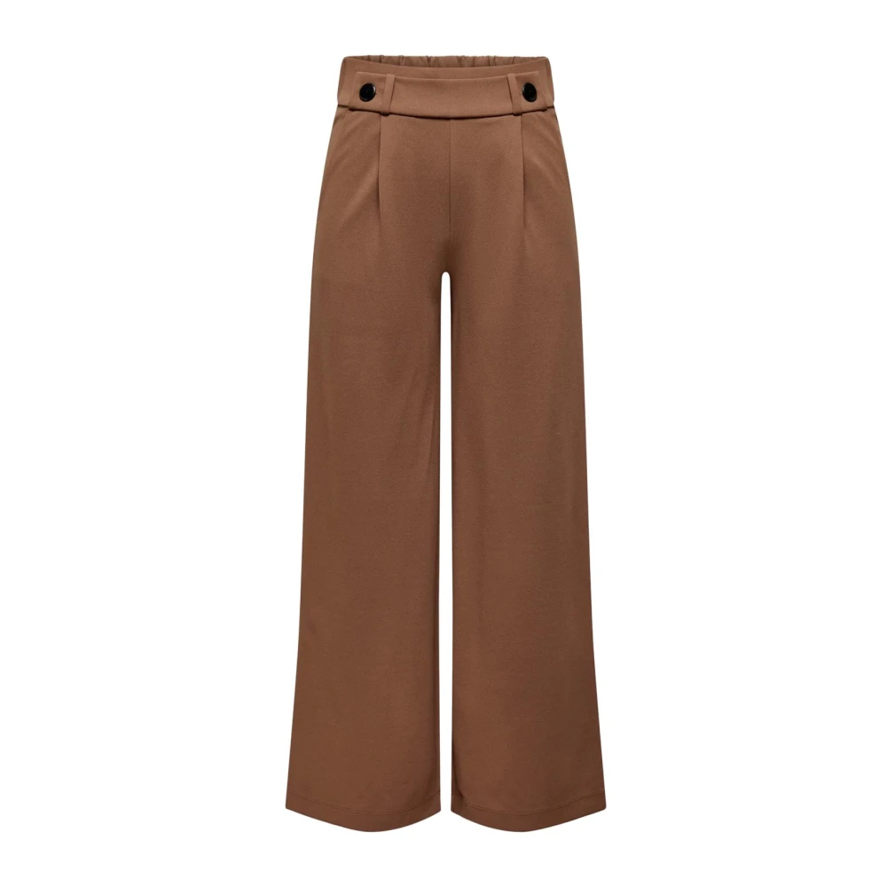 Jacqueline De Yong Women's Brown Wide Leg Cropped Pants