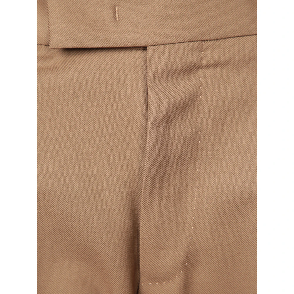 PT Torino Elegante Biscuit Broek voor Kantoor Beige Heren