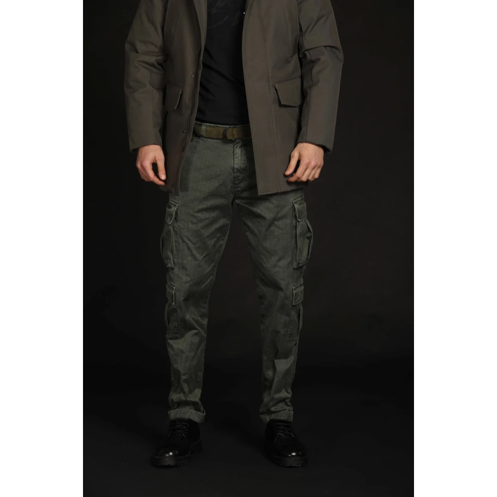 Mason's Cargo broek met micro patroon Limited Edition Green Heren