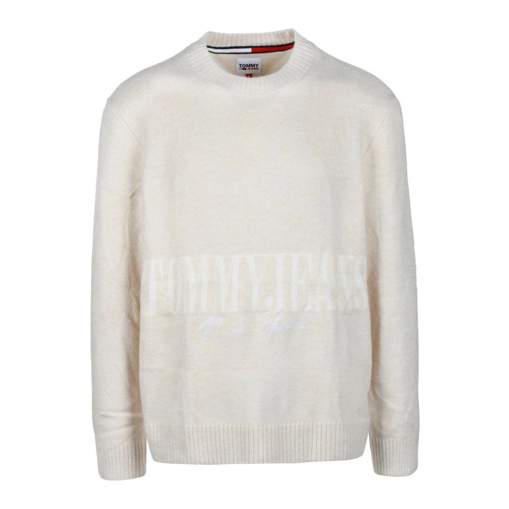 Tommy Jeans Casual Gebreide Trui White Heren
