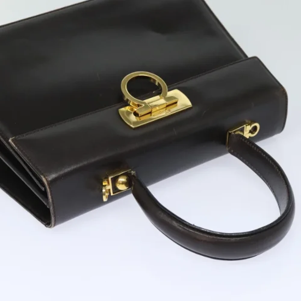Salvatore Ferragamo Pre-owned Leather handbags Brown Dames