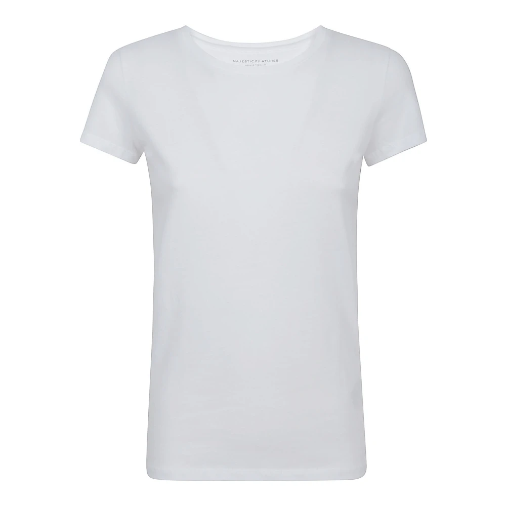 Majestic filatures Witte katoenen T-shirts en polos White Dames