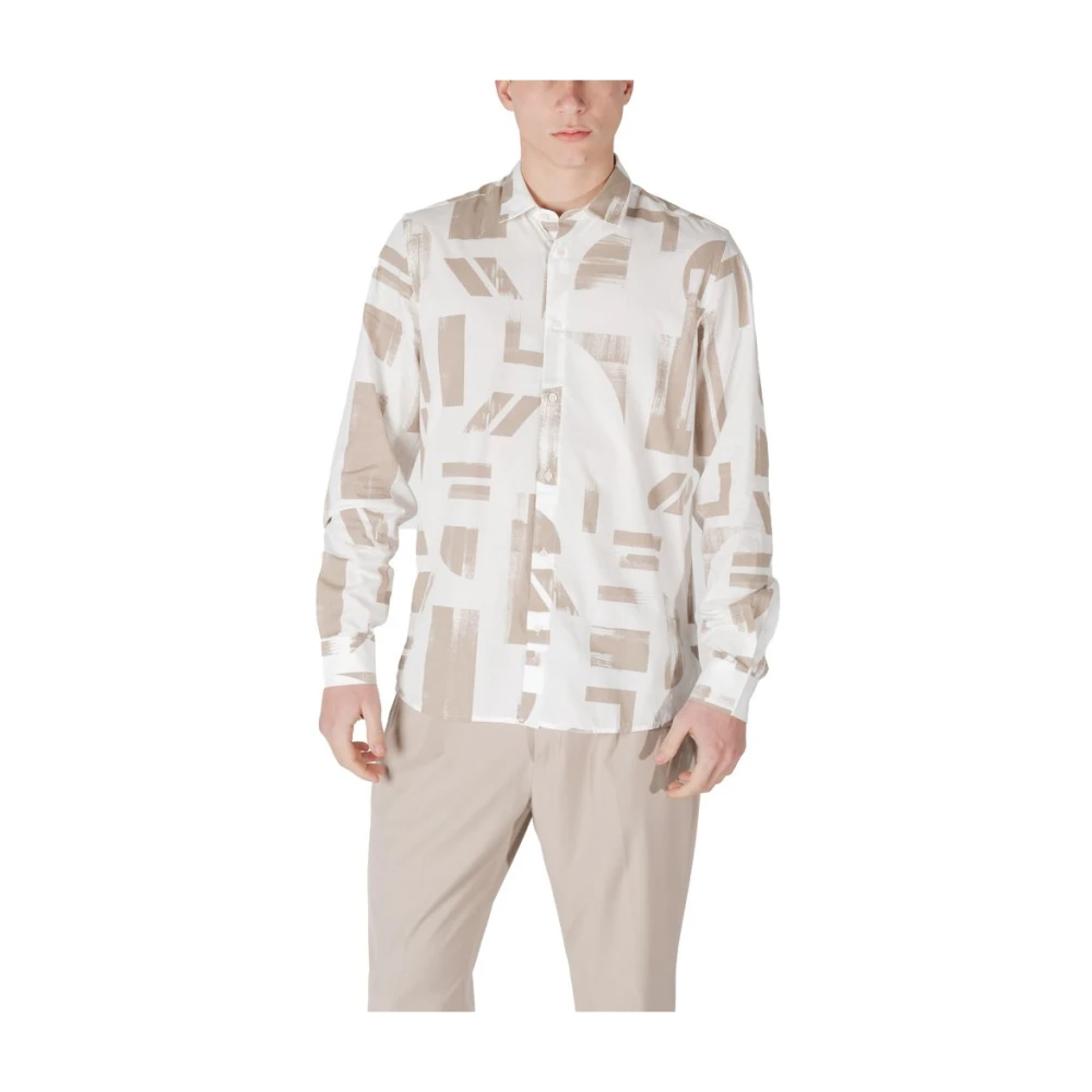 Antony Morato Men's Beige Barcelona Regular Straight Fit Shirt