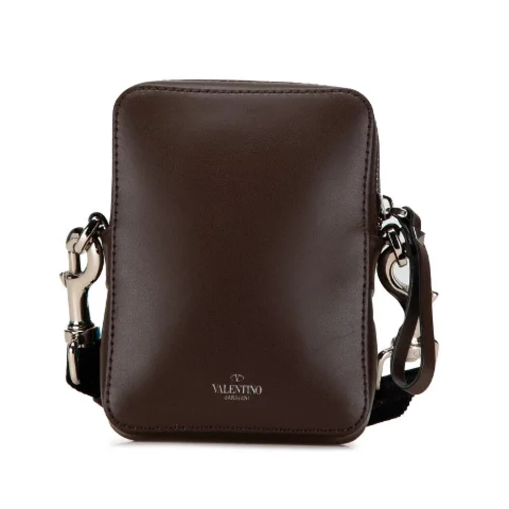 Valentino Vintage Pre-owned Leather crossbody-bags Brown Dames