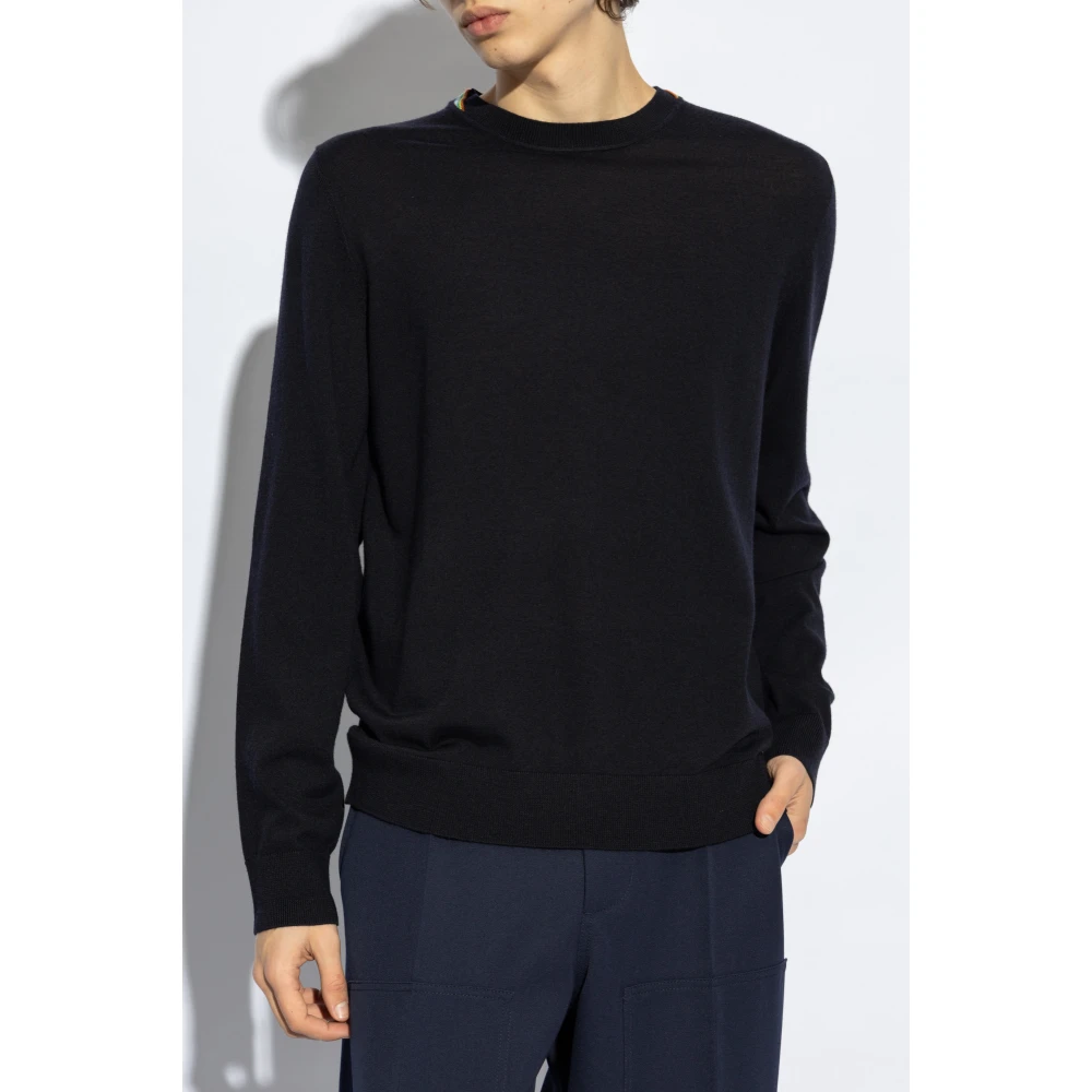 Paul Smith Wollen trui met ronde hals Blue Heren