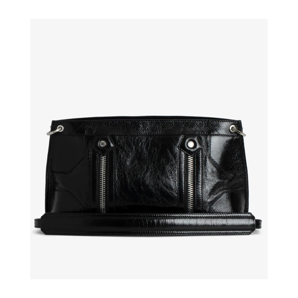 Zadig & Voltaire Vintage Zwarte Lakleren Tas Black Dames