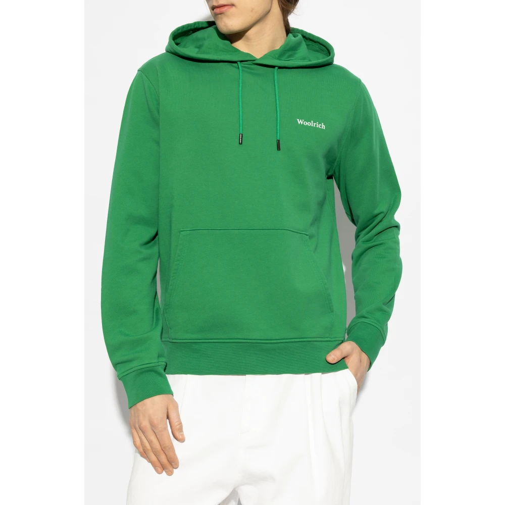 Woolrich Hoodie Green Heren