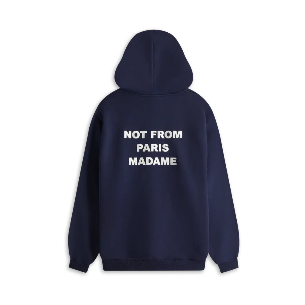 Drole de Monsieur Slogan Hoodie Blue Heren