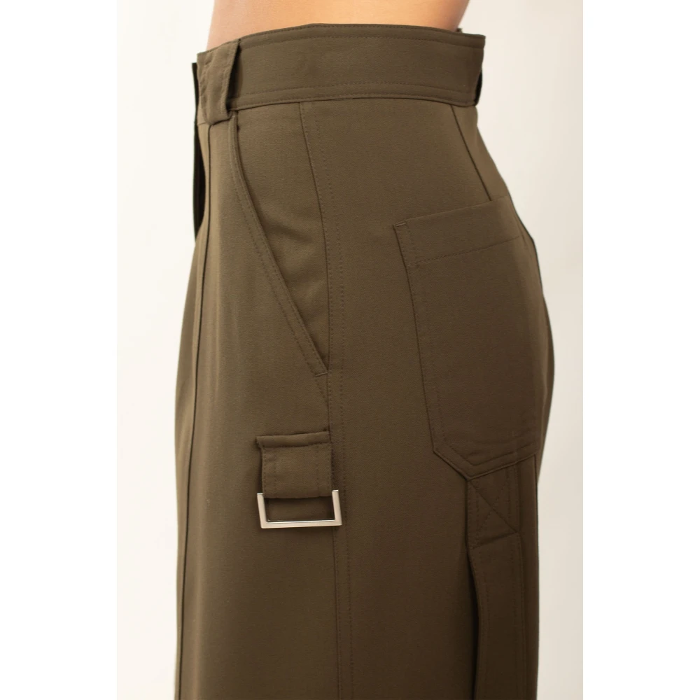 pinko Wijde Cargo Broek in X93 Green Dames