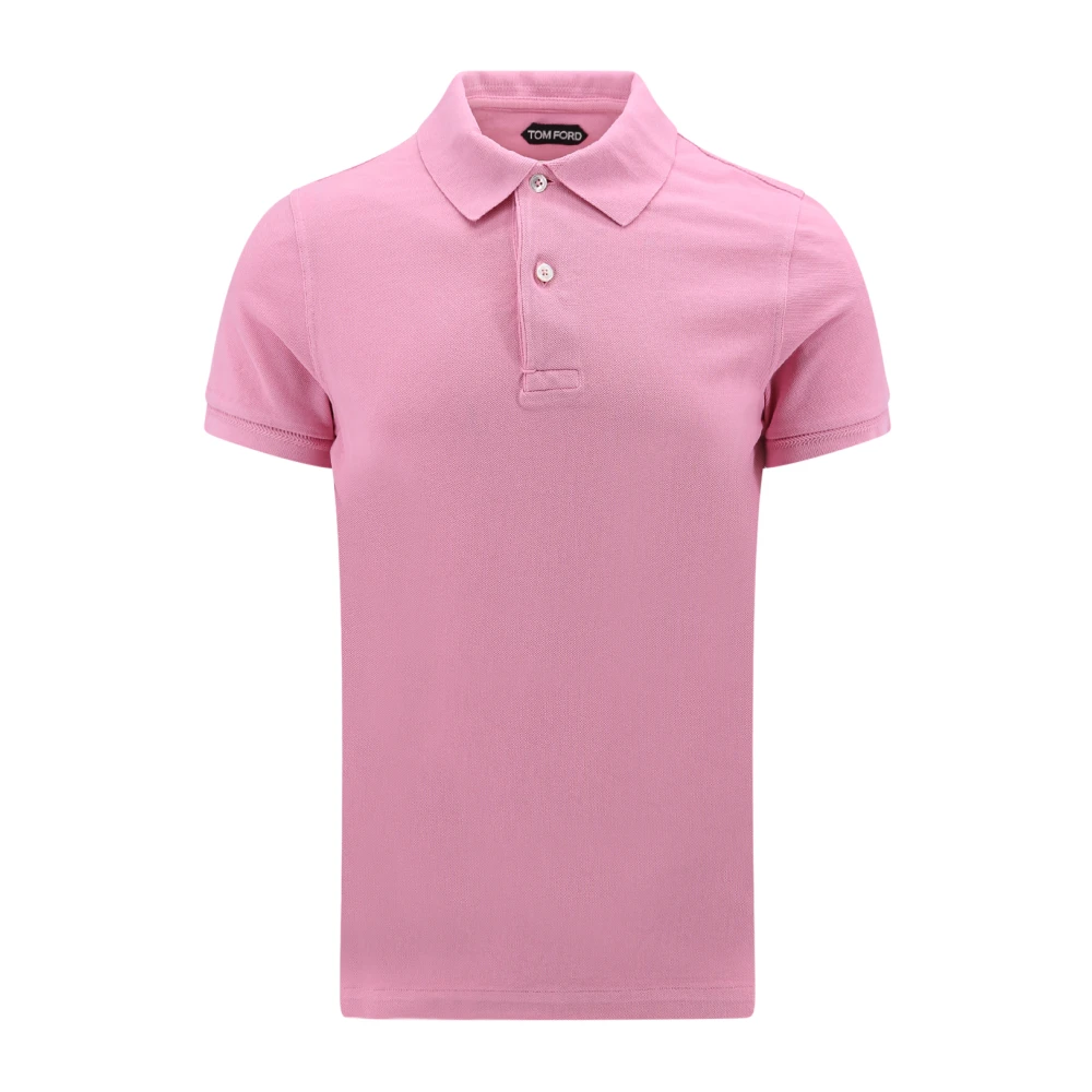 Tom Ford Roze Polo Shirt met Logo Borduursel Pink Heren