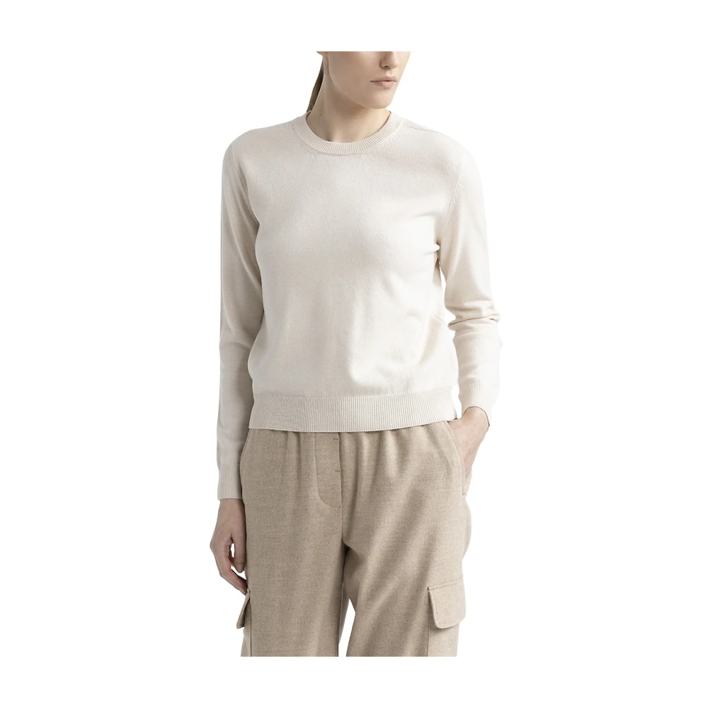 PESERICO Wol zijde en kasjmier trui Beige Dames