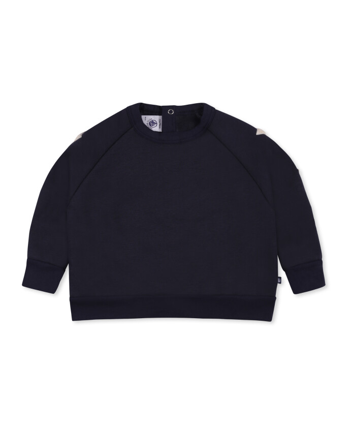 sweatshirt-en-polaire-bleu-avec-etoiles-en-eponge