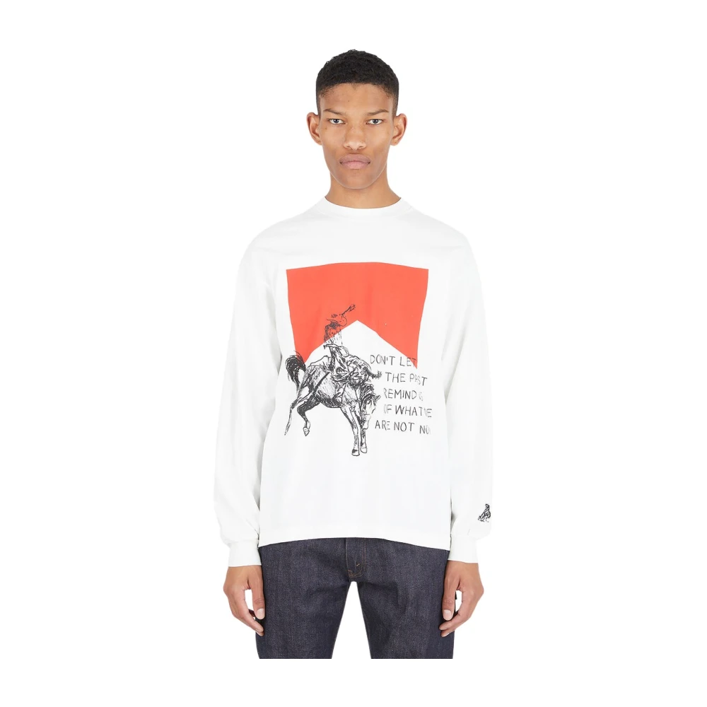 ONE OF These Days Grafische Print Crewneck T-Shirt White Heren