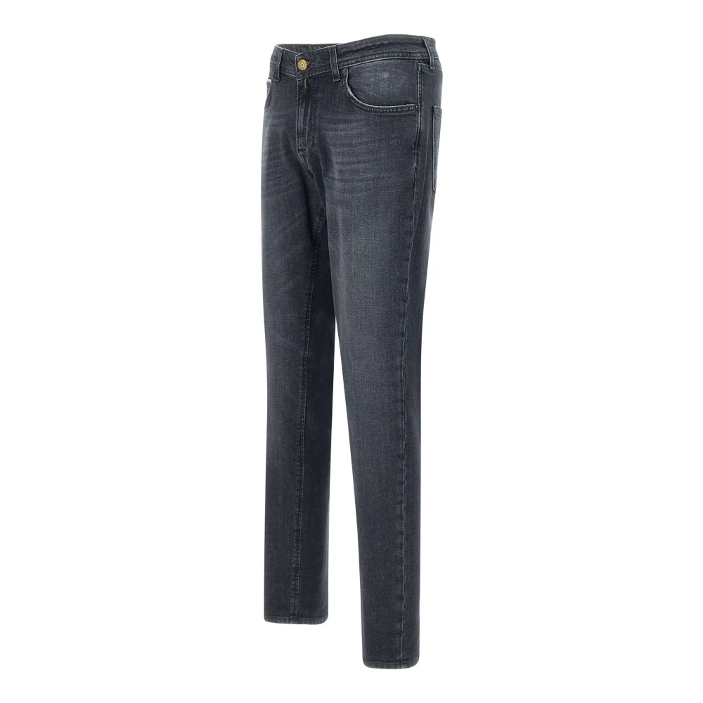Briglia Zwarte Ribot-L Jeans met Gebruikte Wassing Black Heren