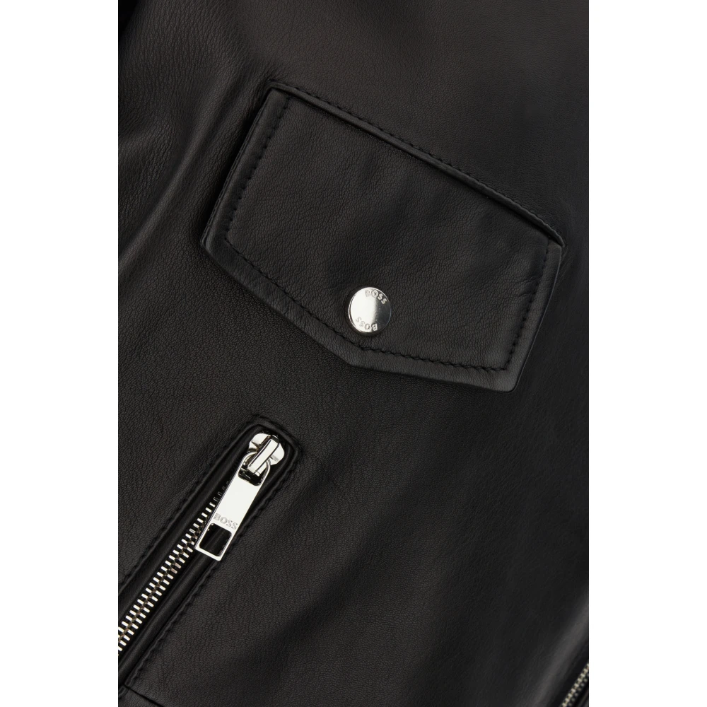 Hugo Boss Leren jassen voor heren Black Dames