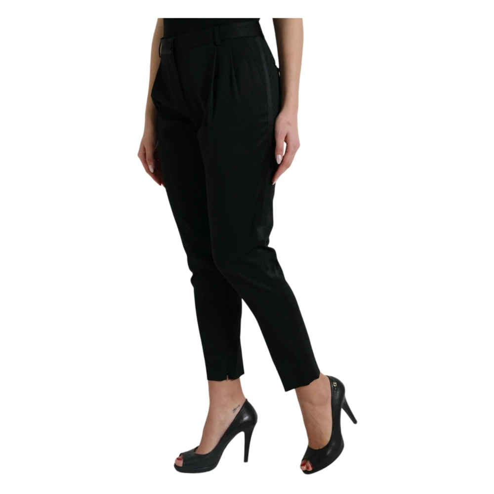 Dolce & Gabbana Cropped Trousers Black Dames