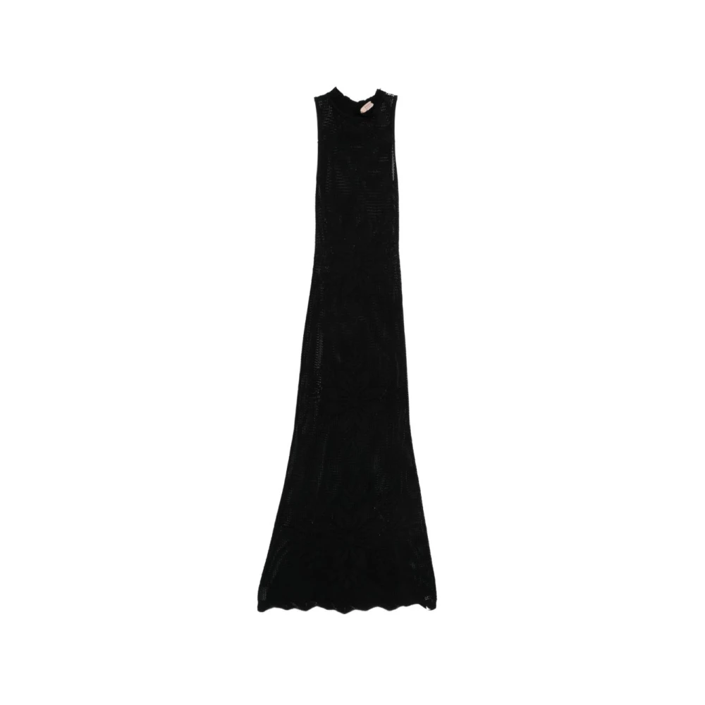 Twinset Women's Black Maxi Dresses, Xs, Maxi Dresses
