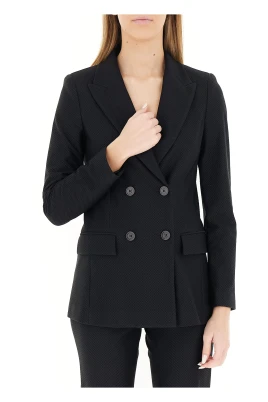 Giacca Blazer doppiopetto in rete tecnica bistretch