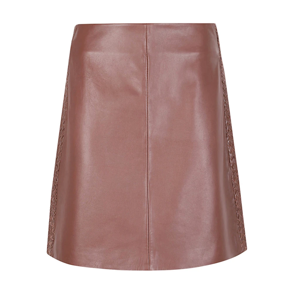 Max Mara Weekend Bruine leren minirok Brown Dames
